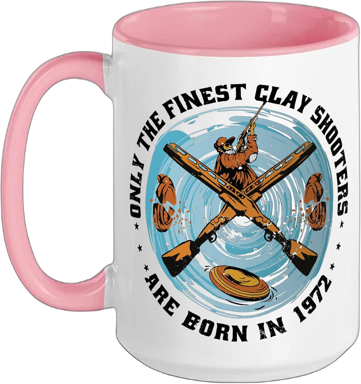Clay Shooters Vintage 1972 Birthday Clay-Pigeons Shooting Ceramic Mug