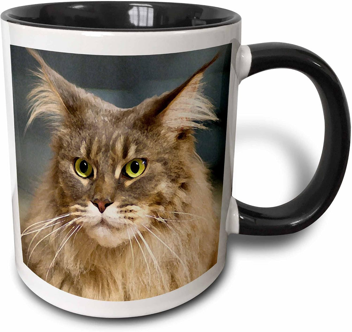 Maine Coon Cat Portrait Photo Ceramic Mug