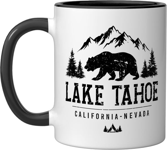 Lake Tahoe California Nevada Mountains Bear Vacation Ceramic Mug