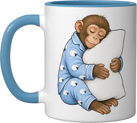 Monkey Sleeping In Cute Pajamas Sleep Ceramic Mug