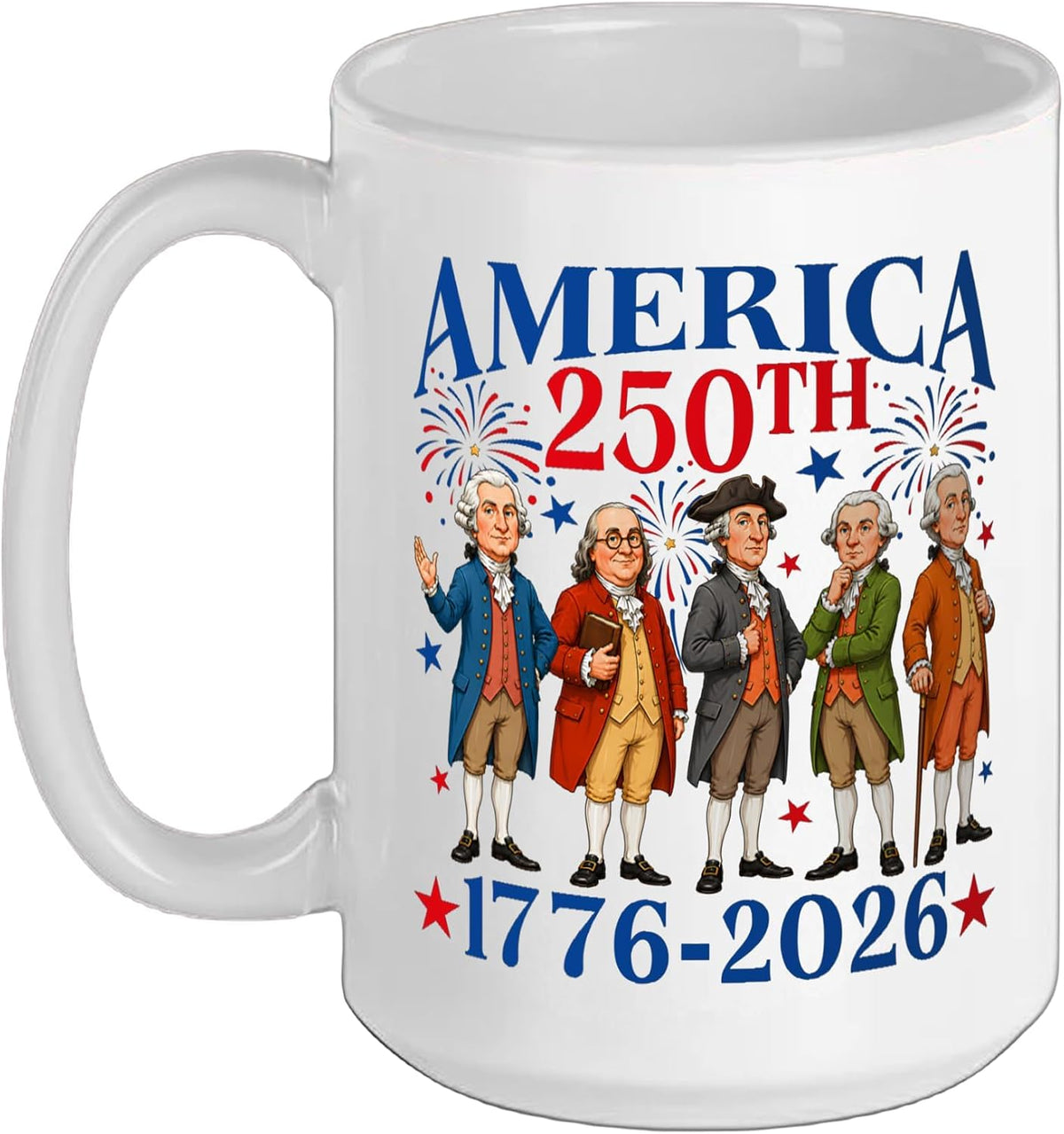 America 250th Anniversary Patriotic American Flag Ceramic Mug