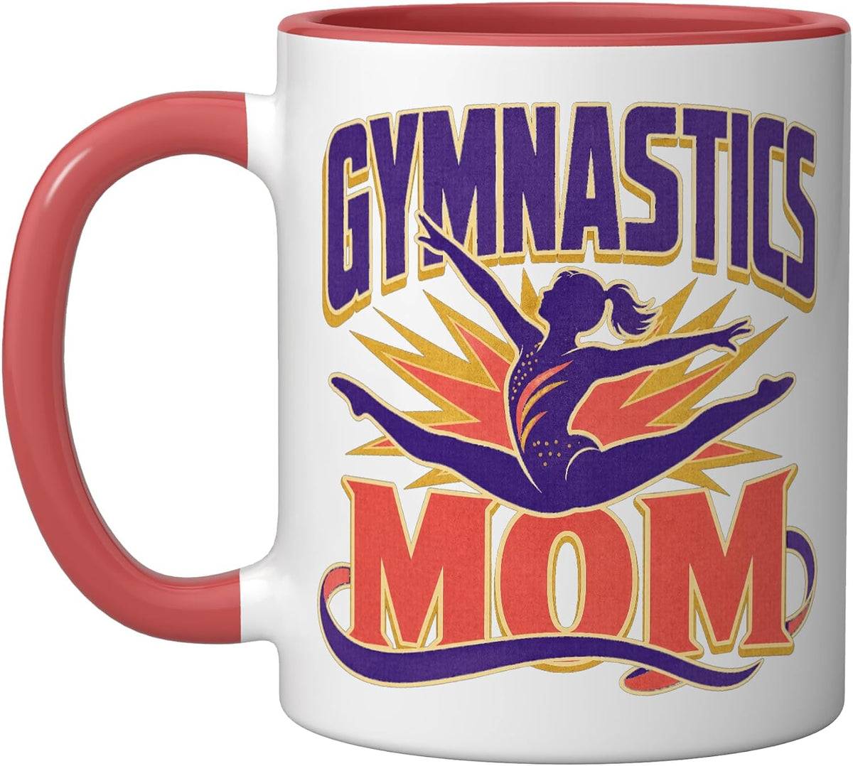 Gymnastics Mom Retro Gymnast Athlete Funny Ceramic Mug