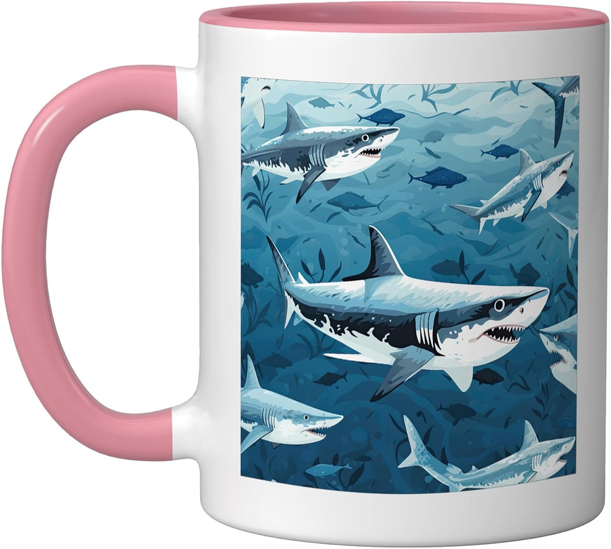 Shark Pattern Ceramic Mug