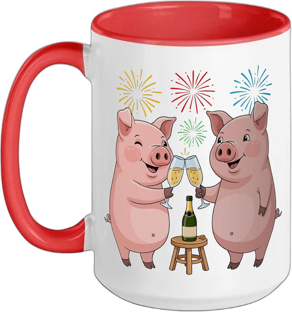 Lucky Pig New Year Celebration Ceramic Mug