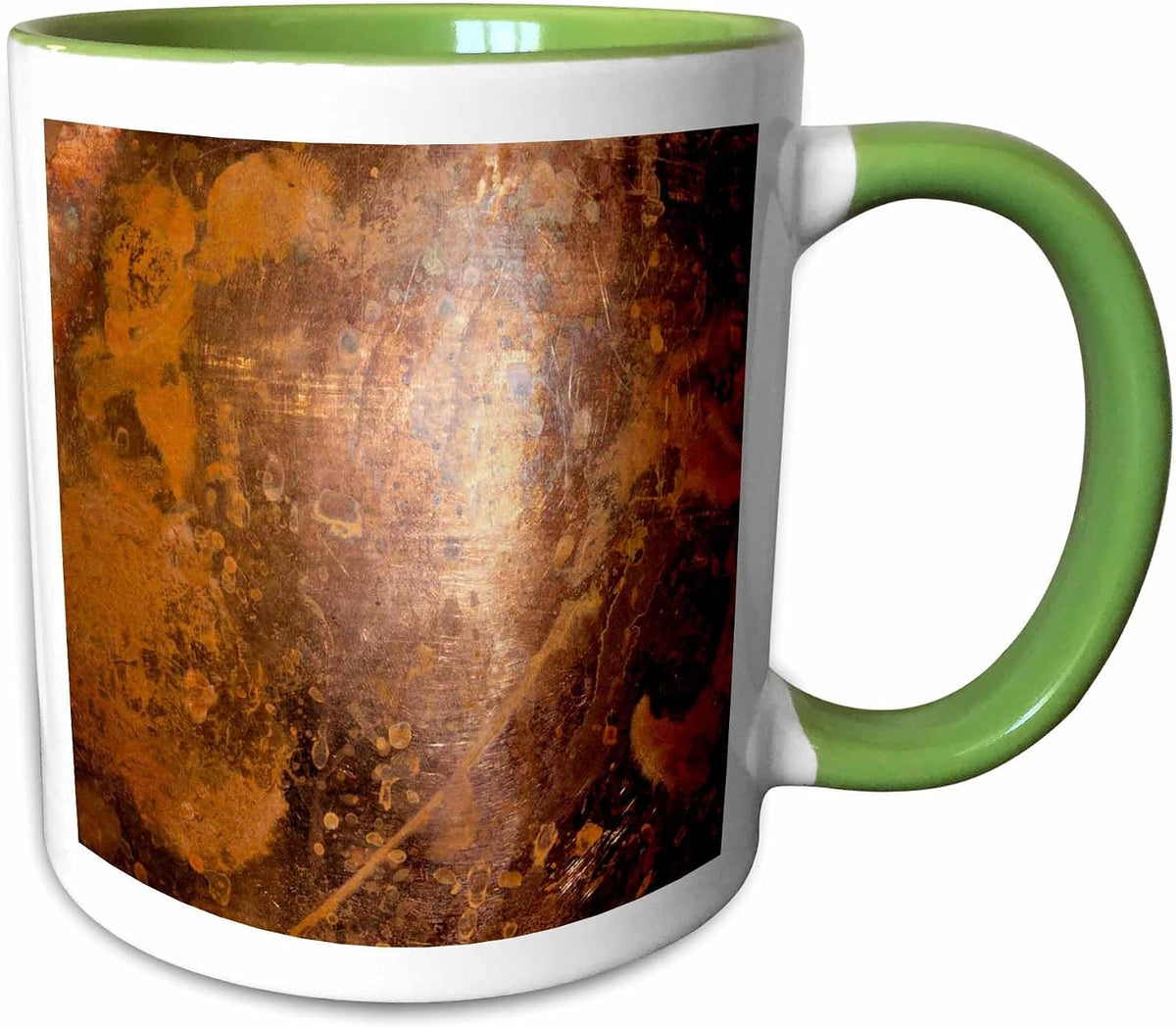 Sunlit Copper Metal Surface. Decor Texture Ceramic Mug