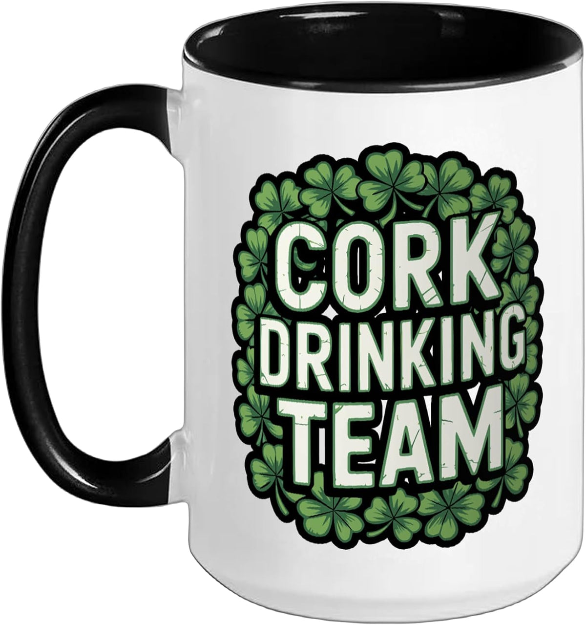 St Patricks Cork Ireland Irish Drinking Team Shamrocks Ceramic Mug