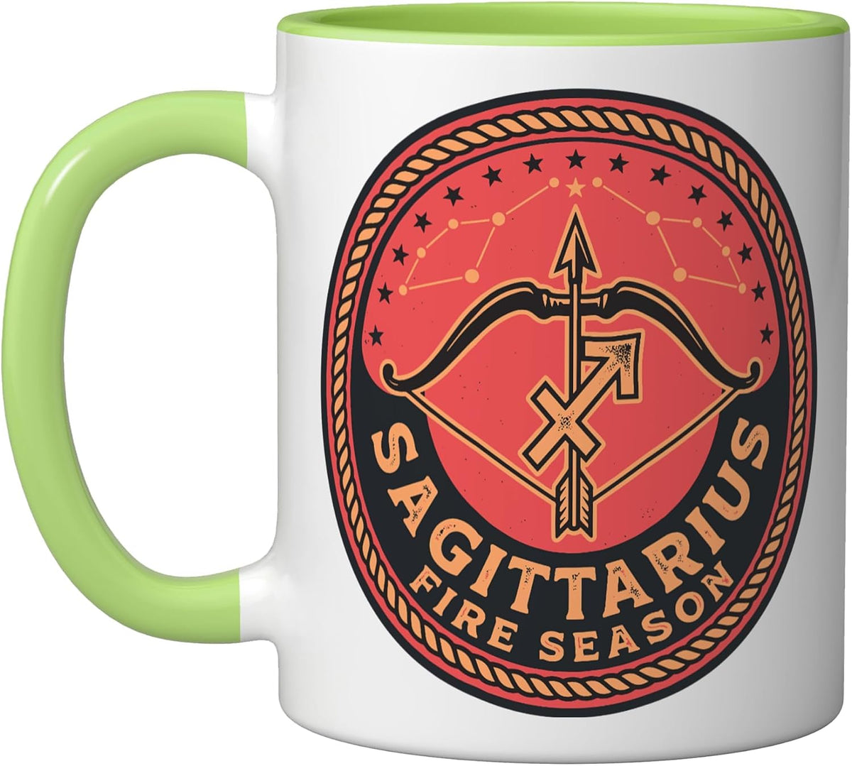 Sagittarius Fire Season Astrology Archer Ninth Zodiac Sign Ceramic Mug
