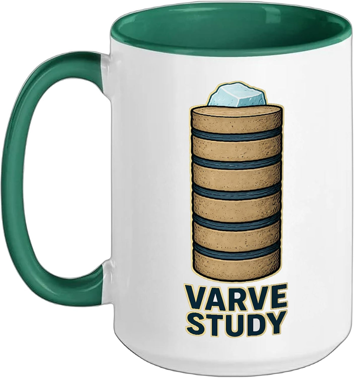 Varve Study Glacial Lake Sediment Layers Ceramic Mug