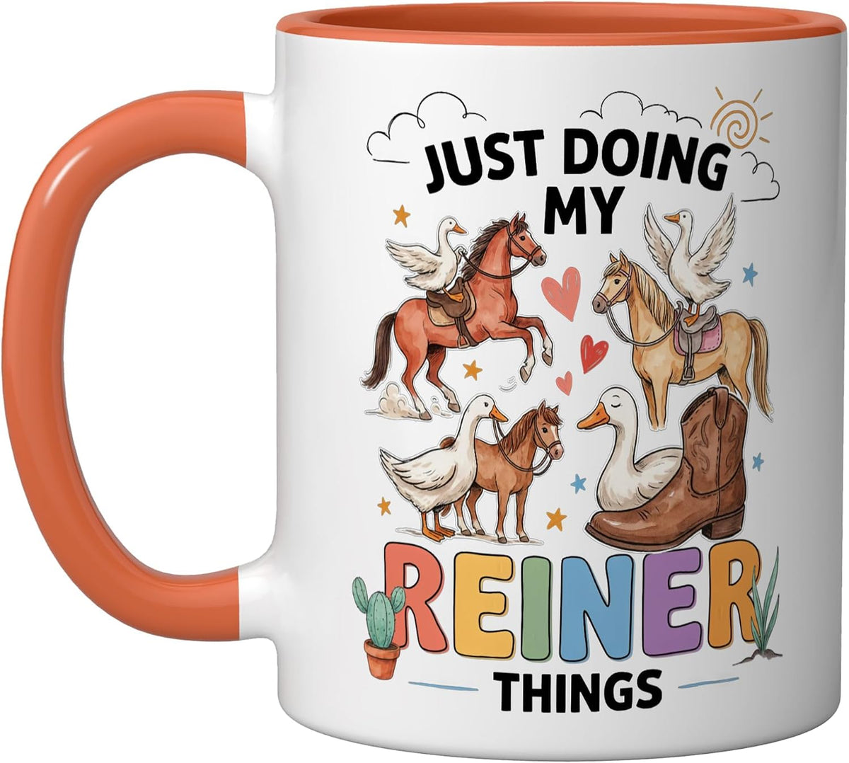 Reining Western Riding Equine Sport Horse Reiner Ceramic Mug