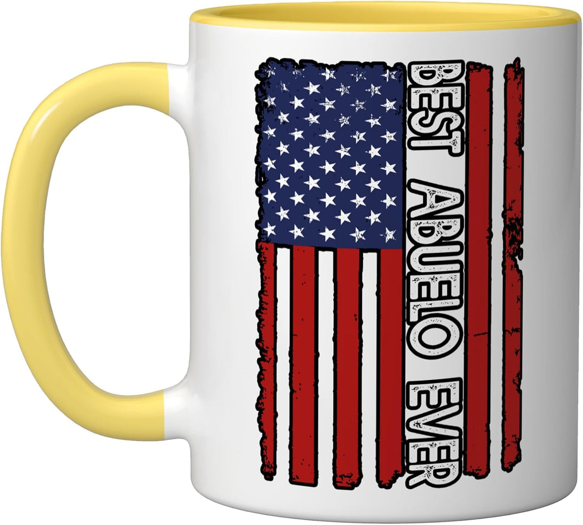 Best Abuelo Ever Vintage American Flag Fathers Day Ceramic Mug