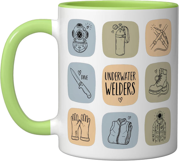 Underwater Welding Hyperbaric Commercial Diver Weld Ceramic Mug