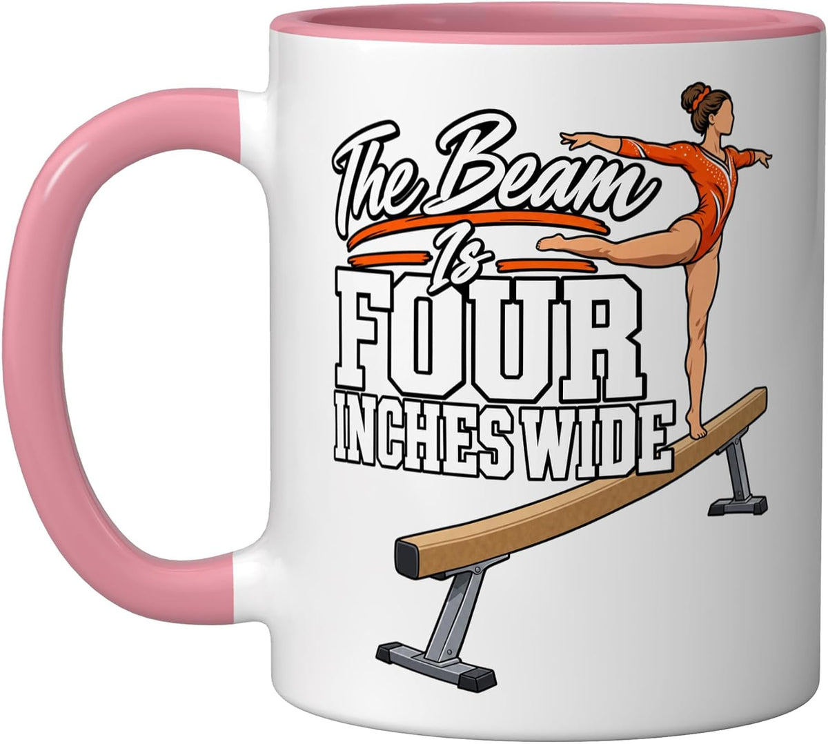 Gymnast The Beam Is Four Inches Wide Balance Beam Fan Ceramic Mug