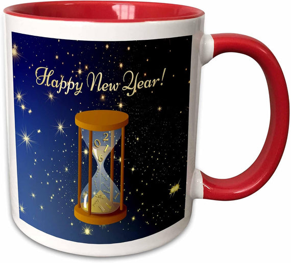 Hour Glass Years Falling, Happy New Year, 2016 Ceramic Mug