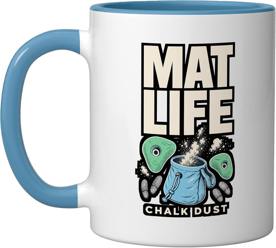 Mat Life Chalk Dust Rock Climbing Bouldering Ceramic Mug