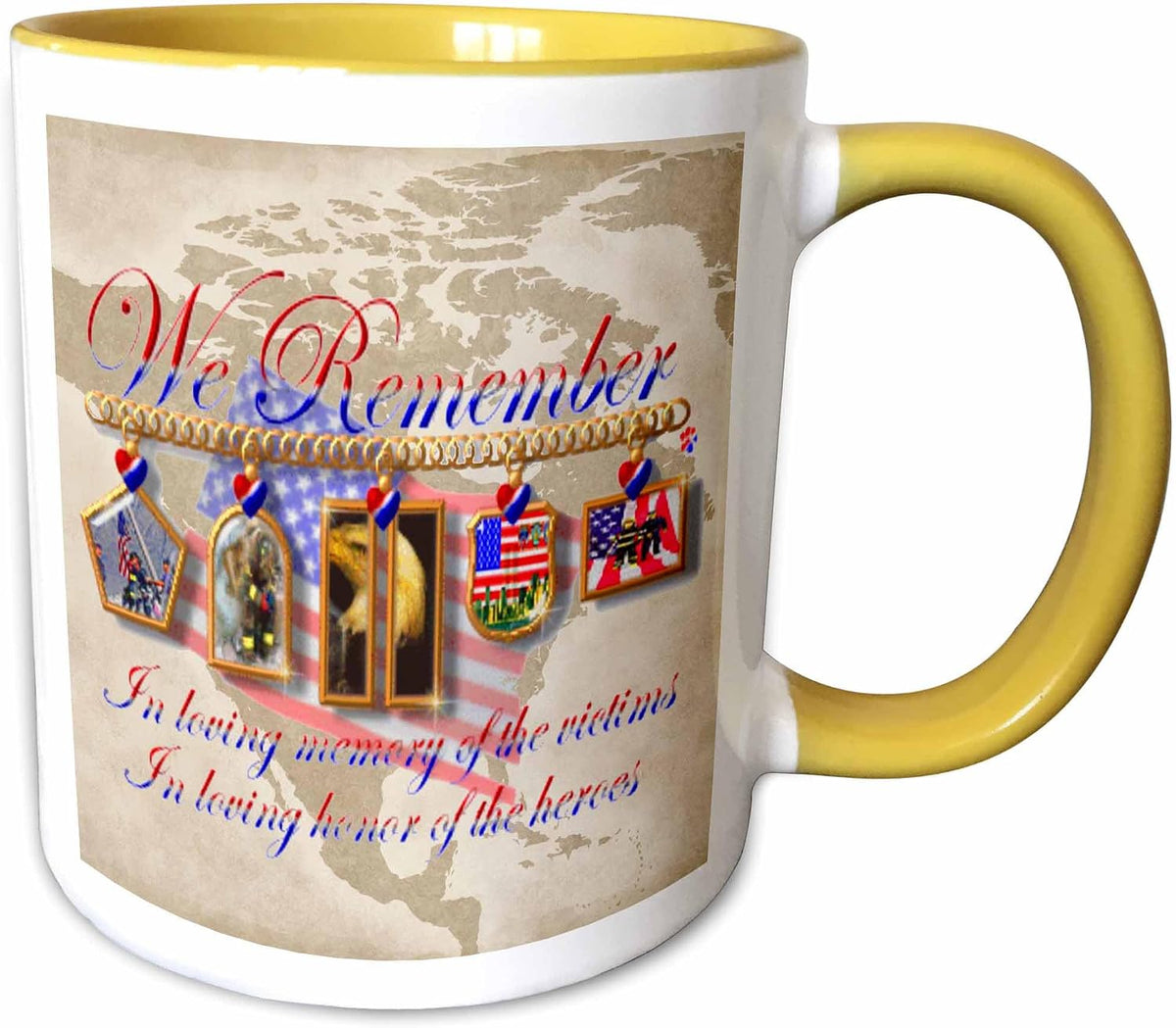 Never Forget Memorial Patriotic Art Ceramic Mug