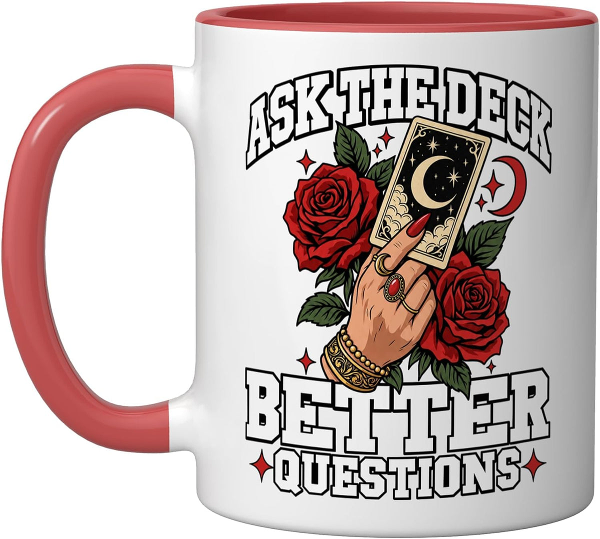 Divination Ask The Deck Better Questions Reader Card Fan Ceramic Mug