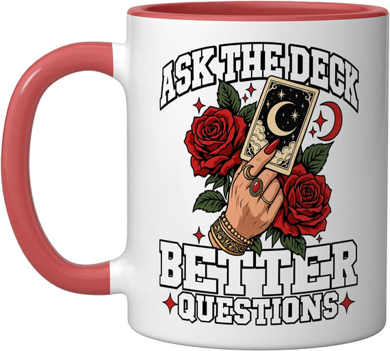 Divination Ask The Deck Better Questions Reader Card Fan Ceramic Mug