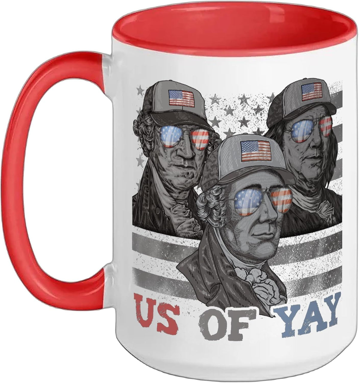 4th Of July Founding Presidents Us Of Yay For Patriotic Ceramic Mug