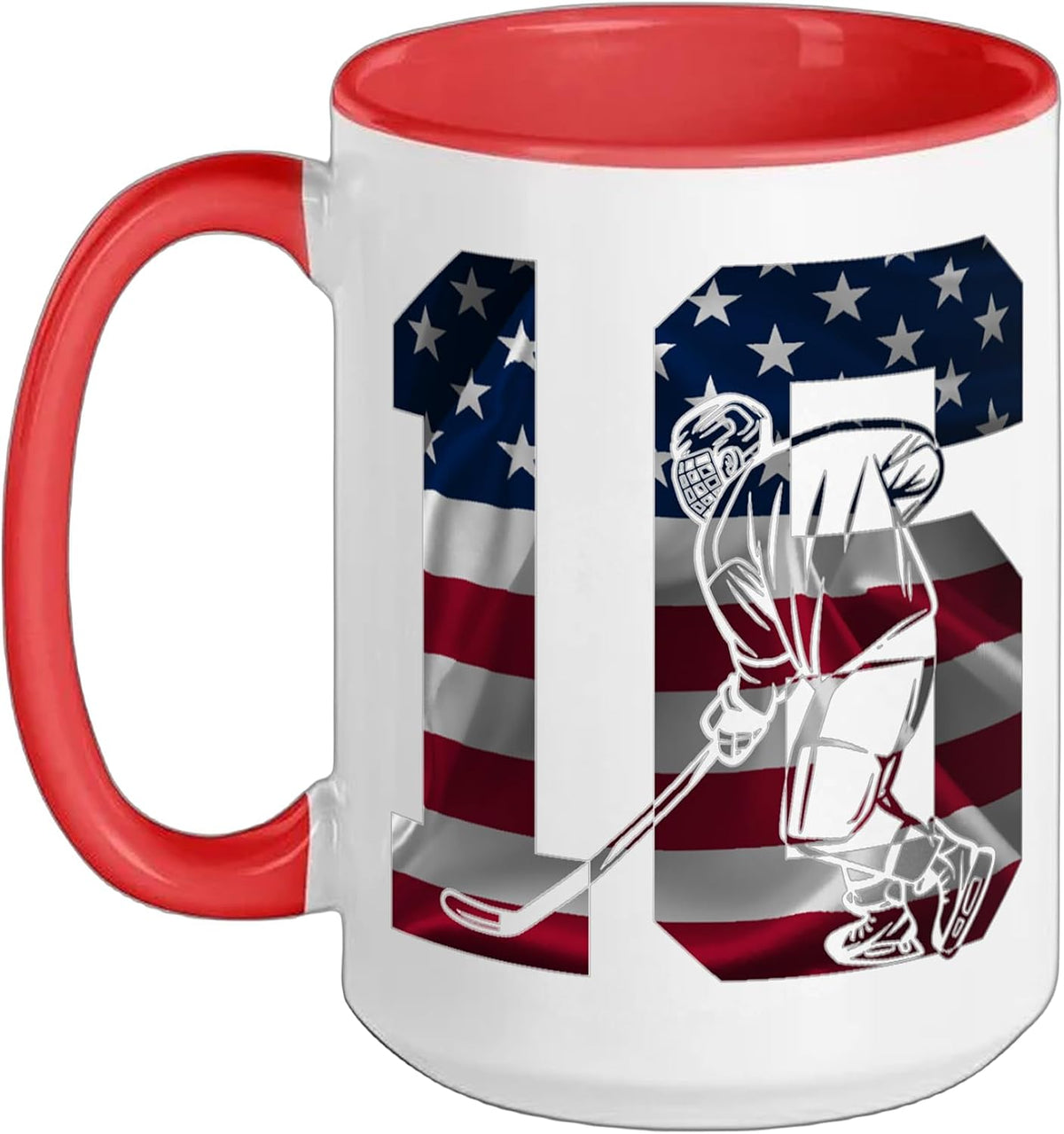 Number 16 Years Ice Hockey 16th Birthday Ceramic Mug