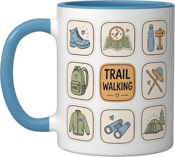Trail Walking Hike Trekking Rambling Strolling Ceramic Mug