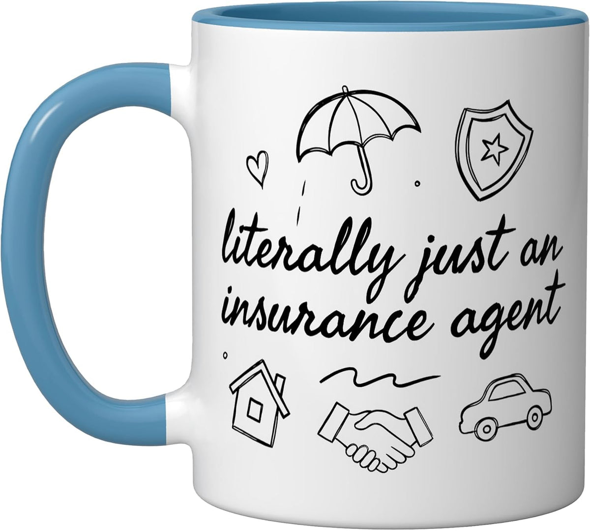 Literally Just An Insurance Agent Doodle Ceramic Mug