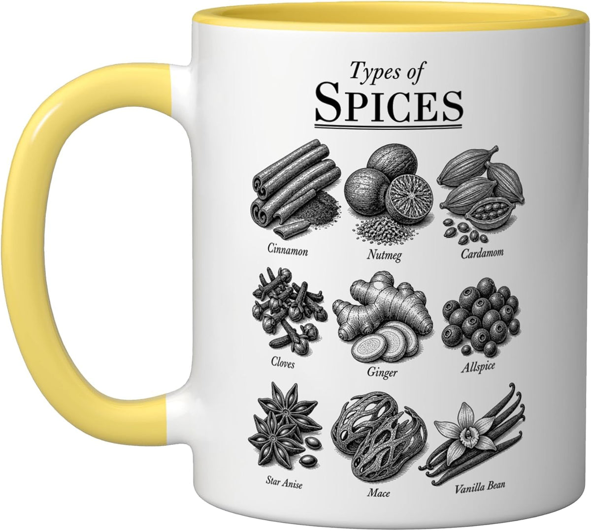 Types Of Spices Cook Chef Home Cook Ceramic Mug
