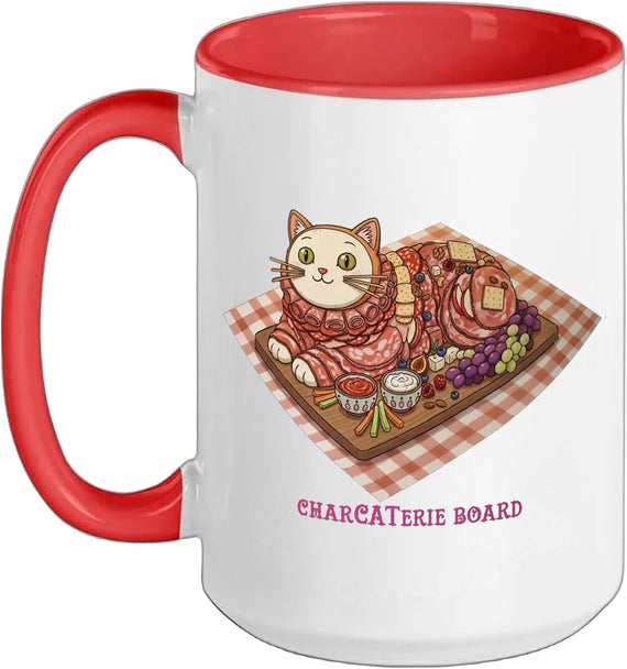 Cat Charcuterie Board Funny Pun Ceramic Mug