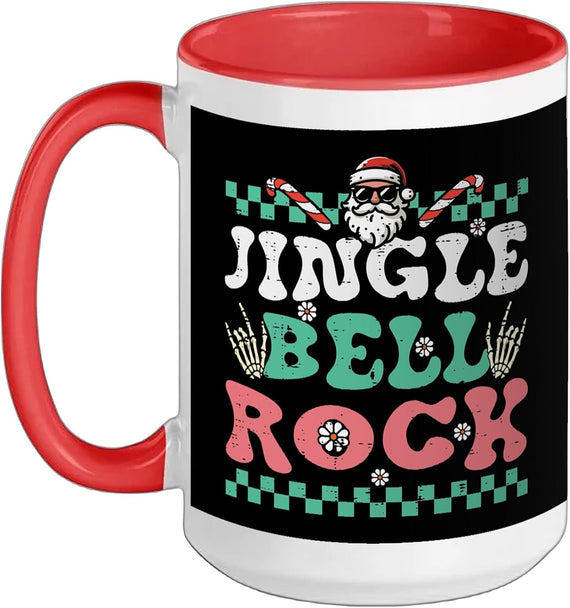 Christmas Jingle Bell Rock Retro Xmas Groovy Men Women Kids Mug