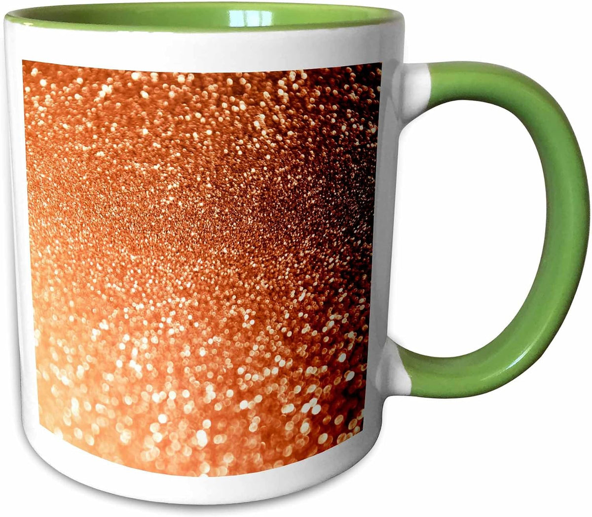 Luxury Orange Copper Gold Metallic Faux Ceramic Mug