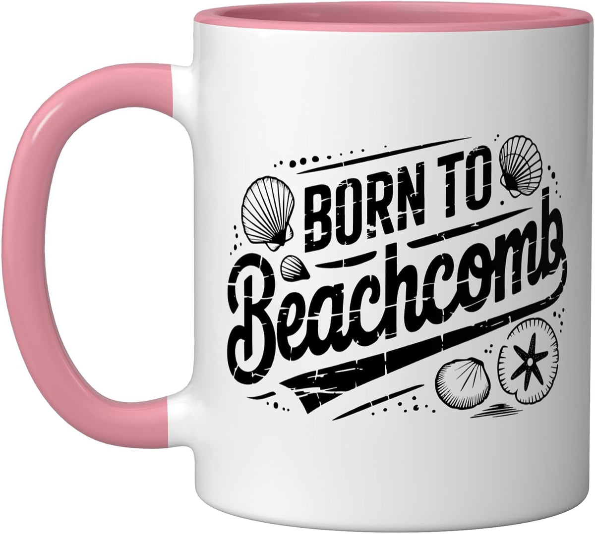 Beachcomber Lifestyle Early Riser Shell Hunter Coastal Ceramic Mug