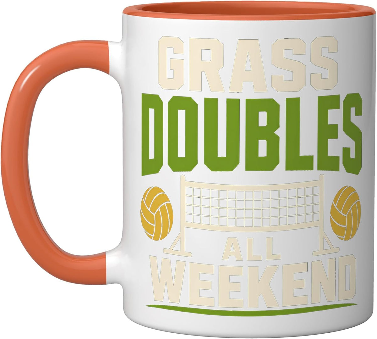 Grass Doubles All Weekend Volleyball Ceramic Mug