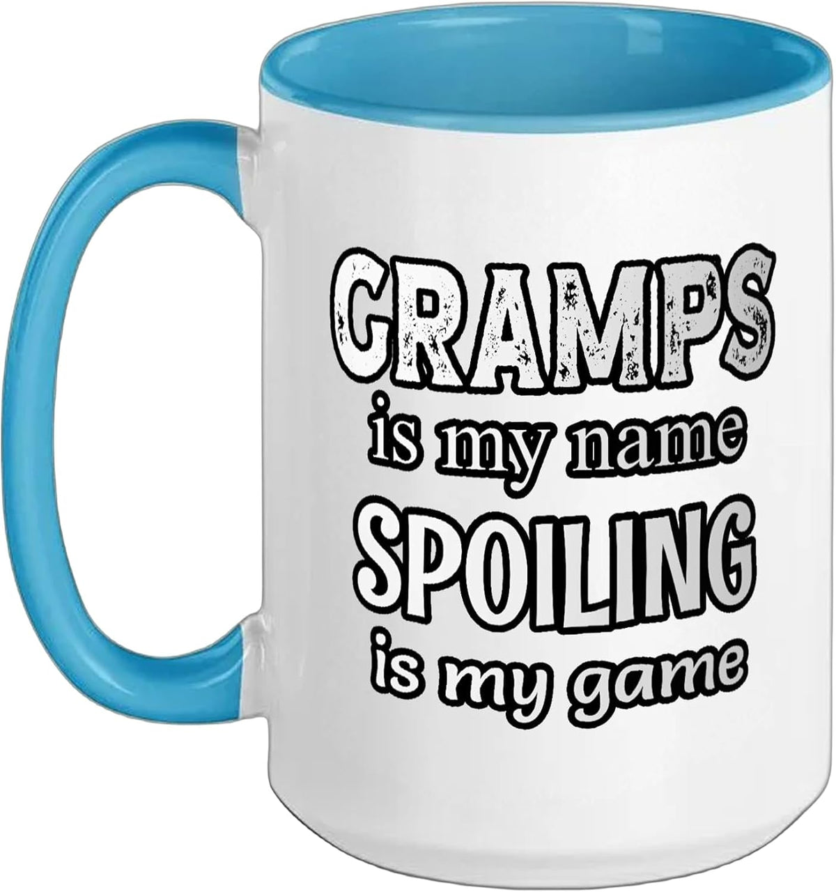 Gramps Is My Name Spoiling Is My Game Grandfather Grandpa Ceramic Mug
