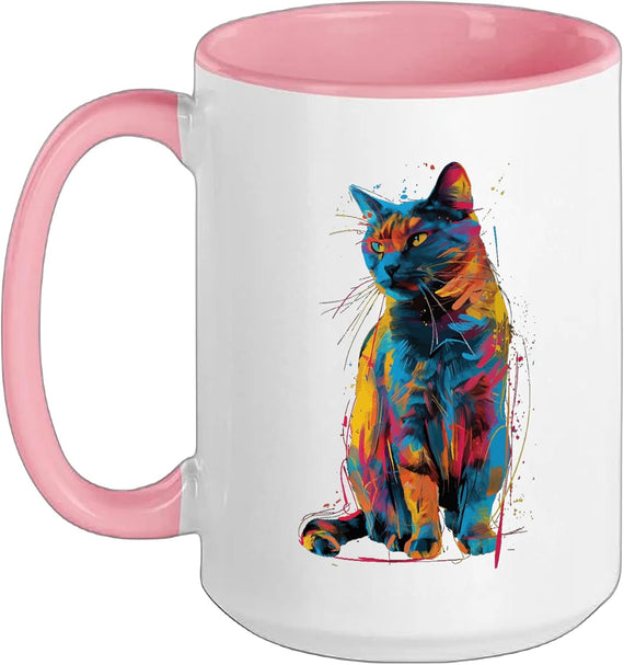 Cat Colorful Ceramic Mug