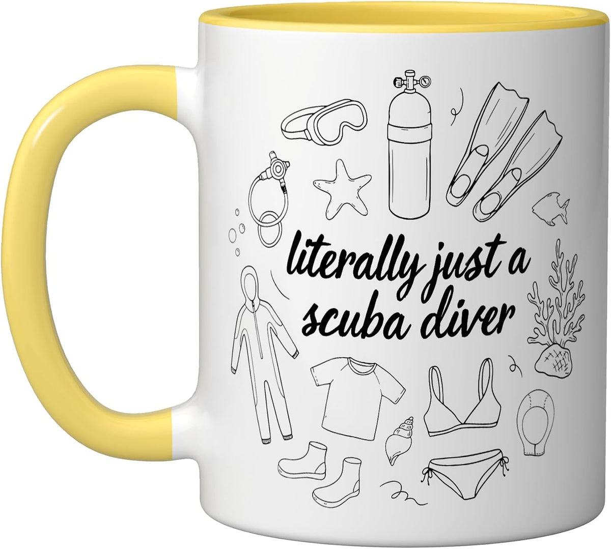 Scuba Diving Scuba Diver Underwater Skin Dive Ceramic Mug