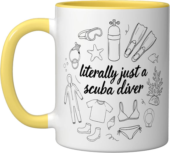 Scuba Diving Scuba Diver Underwater Skin Dive Ceramic Mug
