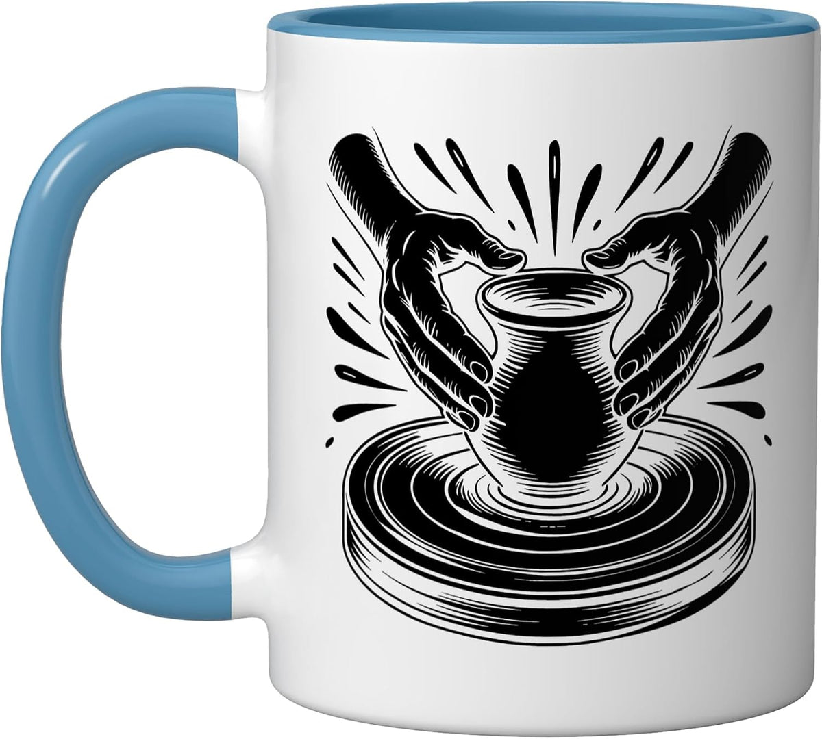 Stoneware Potter Wheel Throwing Pottery Artist Clay Ceramic Mug