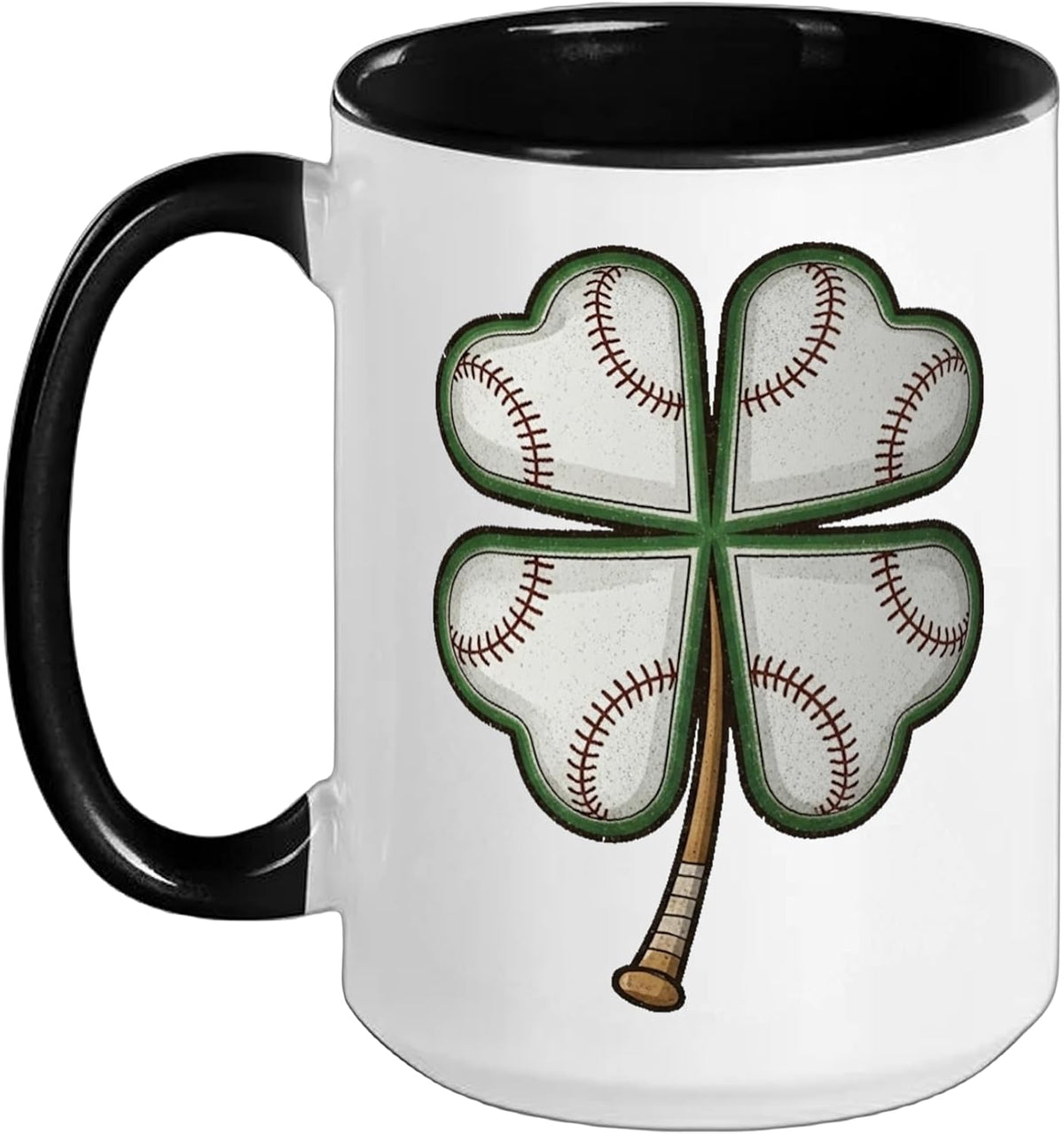 St Patrick's Day Baseball Shamrock Lucky Team Sports Ceramic Mug
