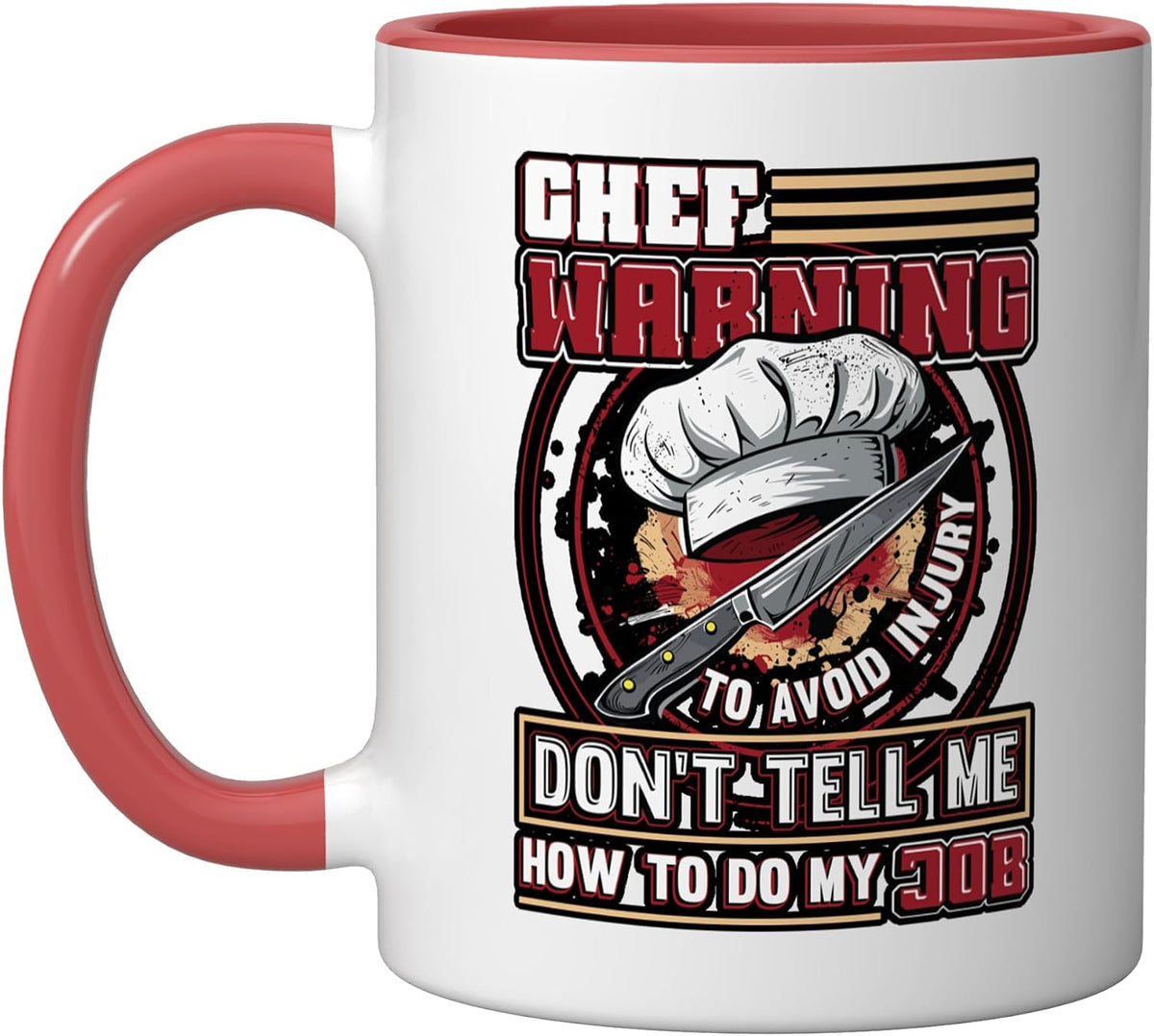Chef Cook Warning Funny Cooking Chef Ceramic Mug