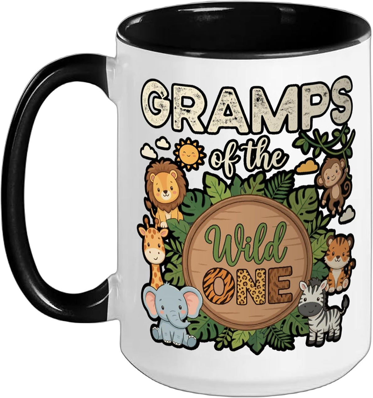 Gramps Of The Wild One Safari First Birthday Christmas Ceramic Mug