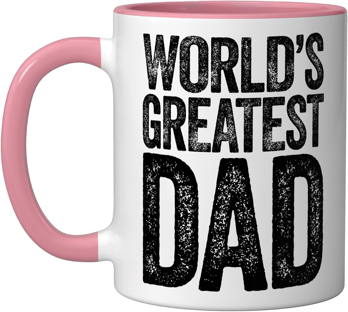 World's Greatest Dad Distressed Text Ceramic Mug