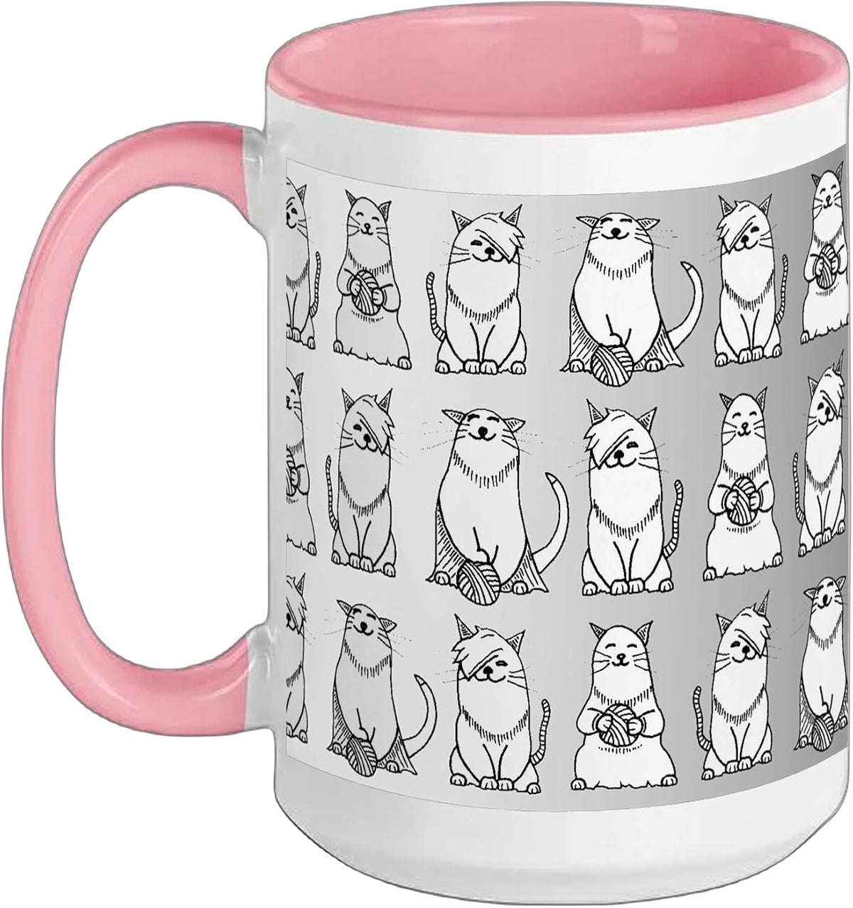 Cats - Grey And White Edition Ceramic Mug
