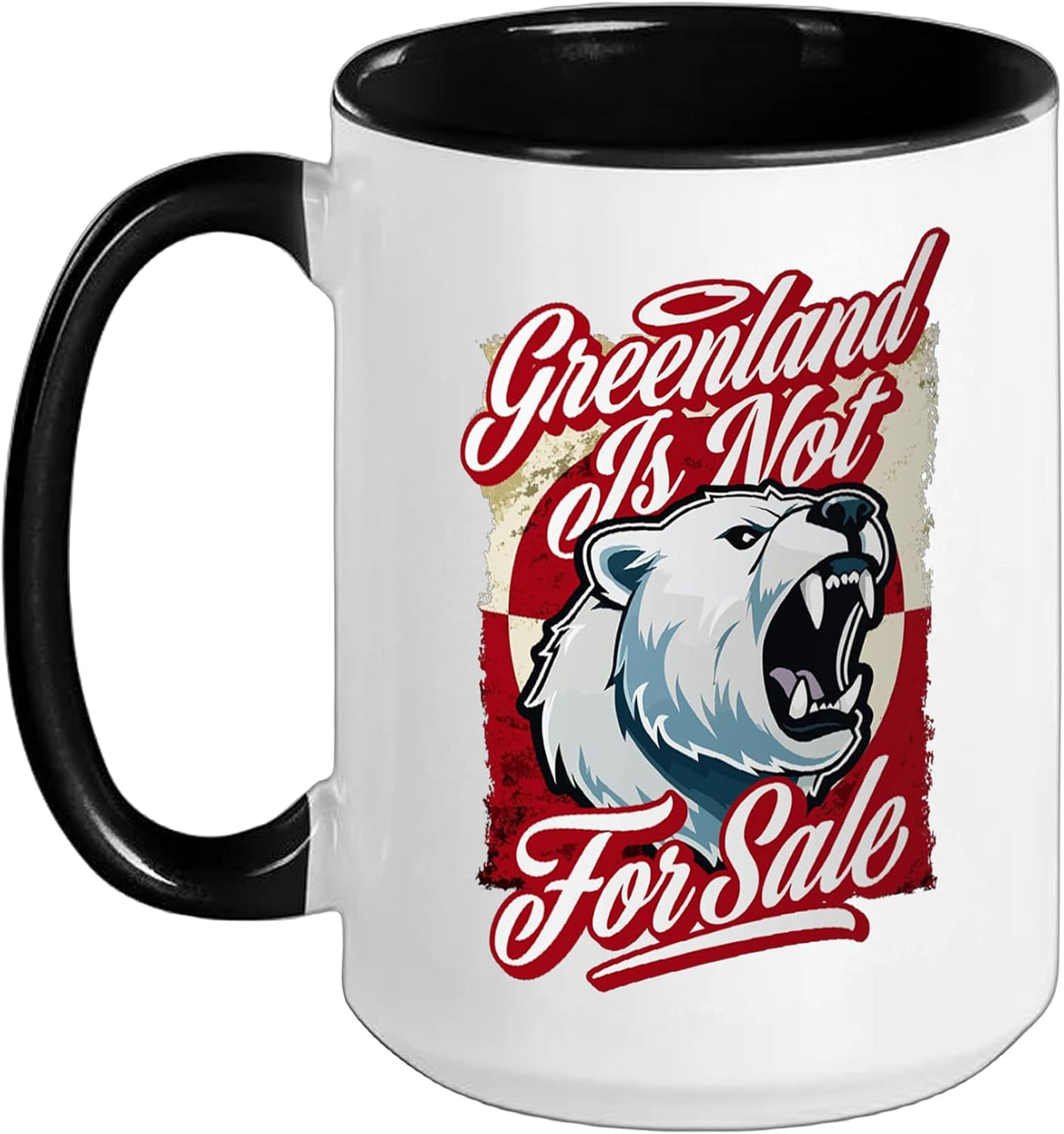 Not For Sale Denmark Greenland Flag With A Mighty Polar Ceramic Mug