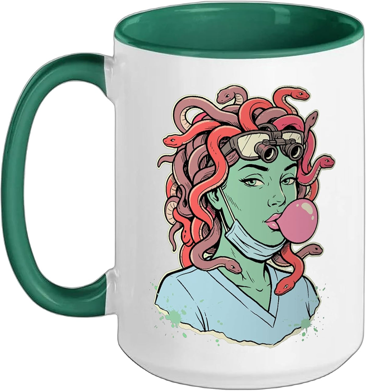 Medusa Dental Hygienist Funny Snake Hair Dentist Humor Ceramic Mug