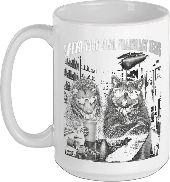 Support Your Local Pharmacy Techs Sunglasses Ceramic Mug