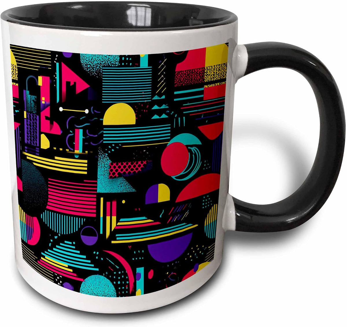 Modern Colorful Popart Geometric Abstract Ceramic Mug