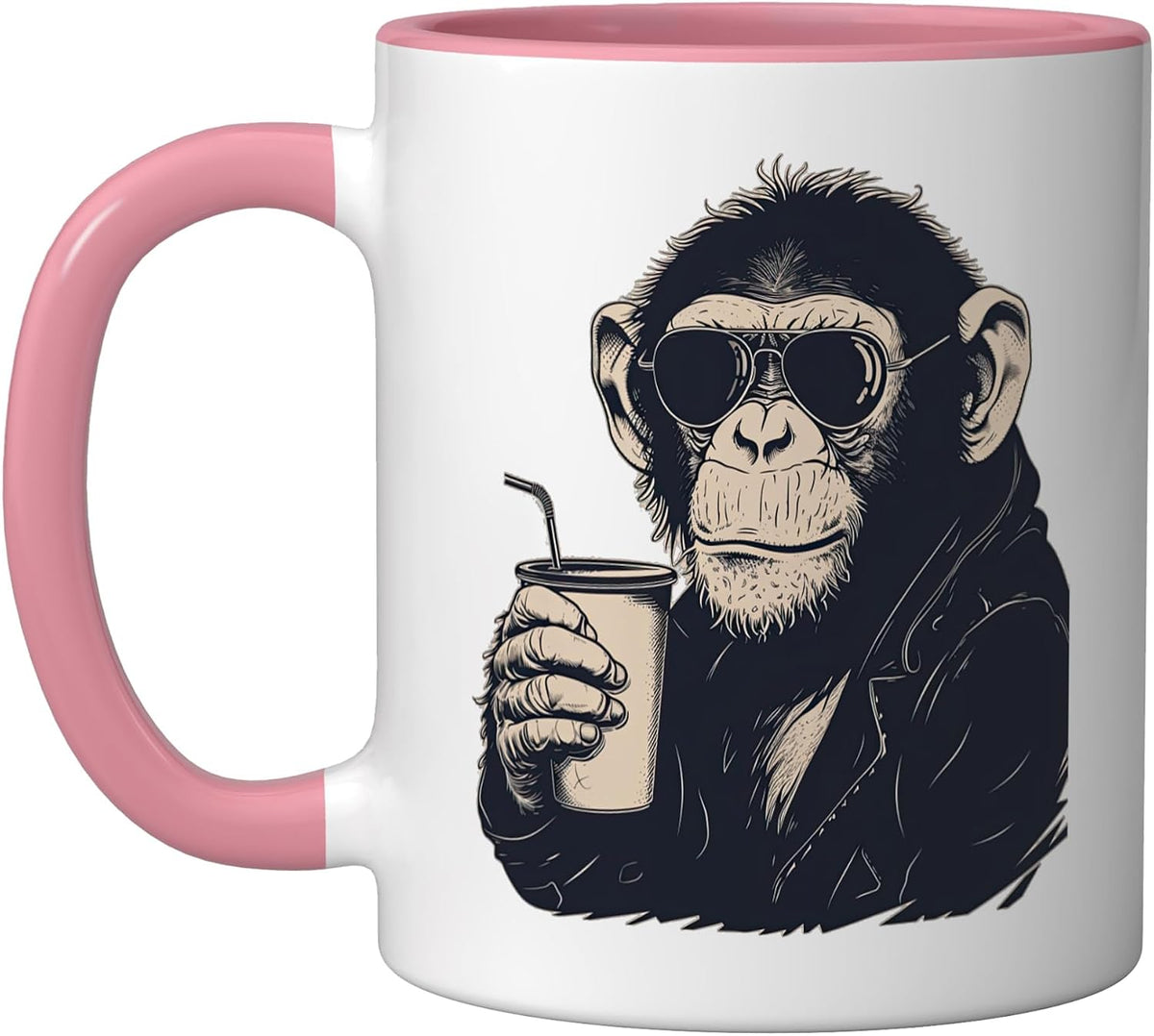 Monkey With Cool Sunglasses And Of Coffee Ape Monkeys Ceramic Mug