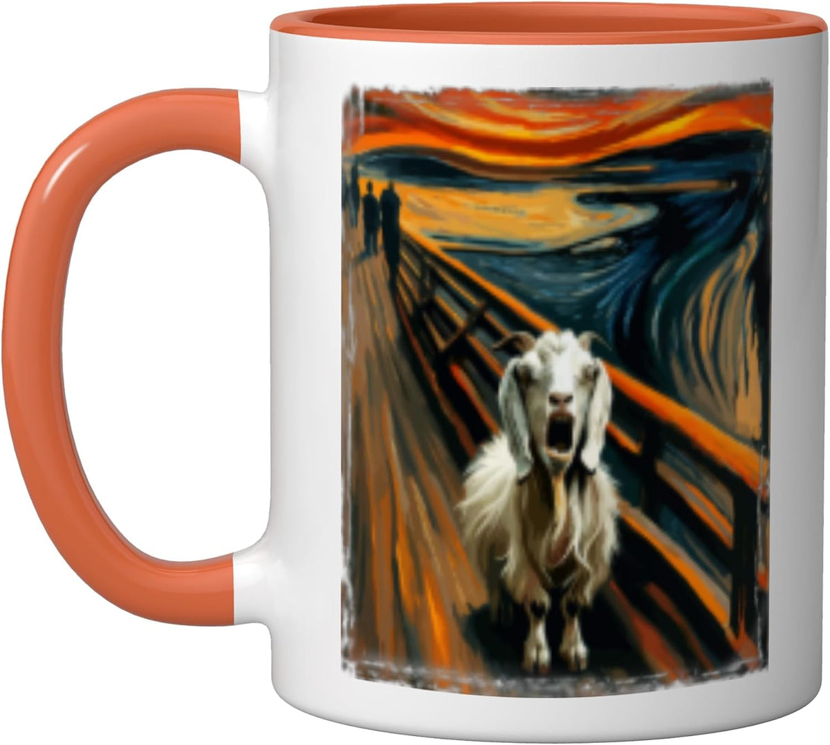Expressionist Scream Parody Mountain Art Funny Surreal Ceramic Mug