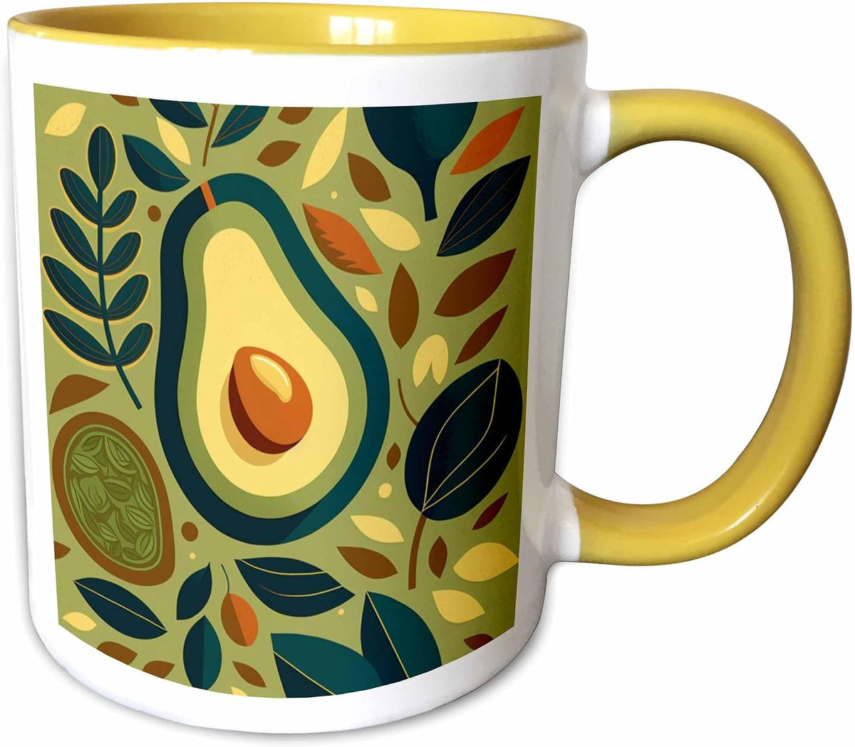 Avocado Botanical Mid-Century Modern Ceramic Mug