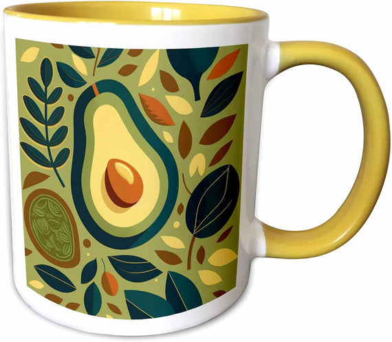 Avocado Botanical Mid-Century Modern Ceramic Mug
