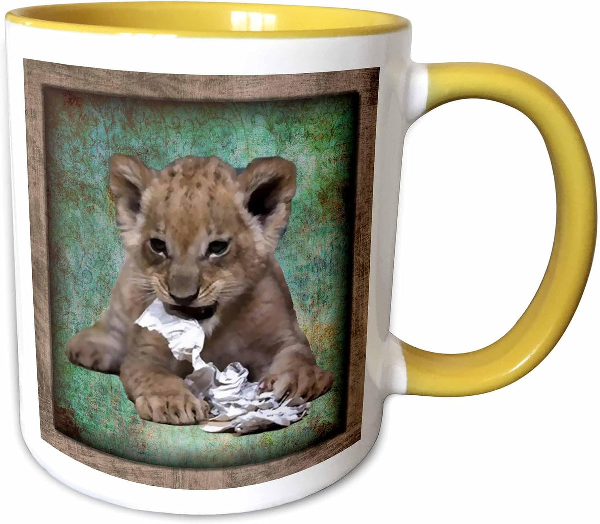 Mischievous Lion Cub Ceramic Mug